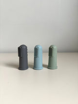3-Pack Fingerborste - Grå/Grön/Blå