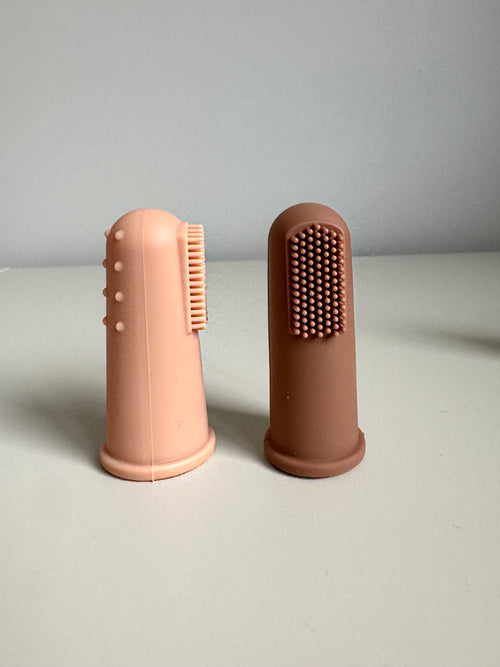2-Pack Fingerborste - Aprikos/Brun