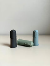 3-Pack Fingerborste - Grå/Grön/Blå