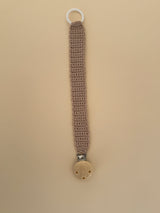 Handmade Pacifier Clip - Beige