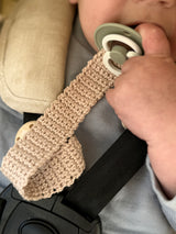 Handmade Pacifier Clip - Beige