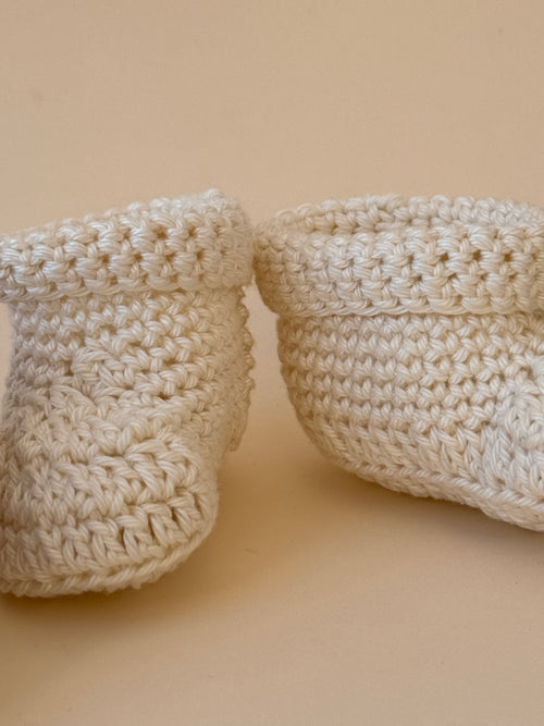 Handgjorda Babysockar - Vit