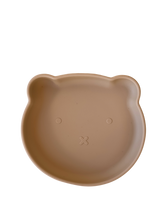 Giftfri barntallrik i silikon med sugpropp beige Cuddlie