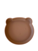 Giftfri barntallrik i silikon med sugpropp Mocha Cuddlie
