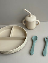 Silikontallerken sugekopp - Beige